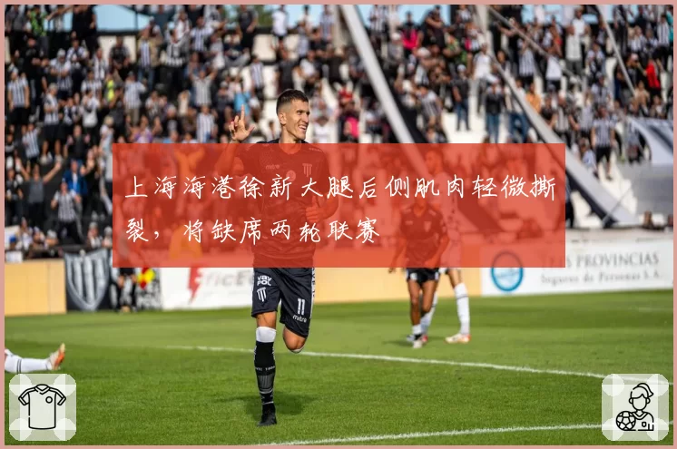 上海海港徐新大腿后侧肌肉轻微撕裂，将缺席两轮联赛